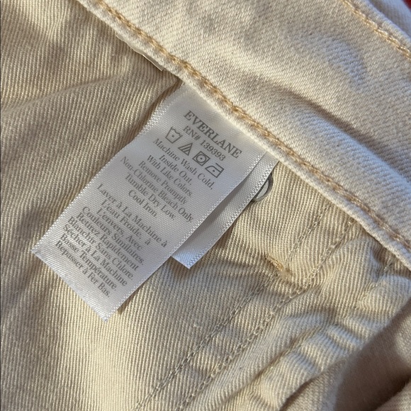 Everlane women’s ecru ivory crop cheeky jeans. 5 pocket organic cotton. 33. EUC - Picture 6 of 12
